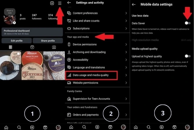 Turn Off Data Saving Mode