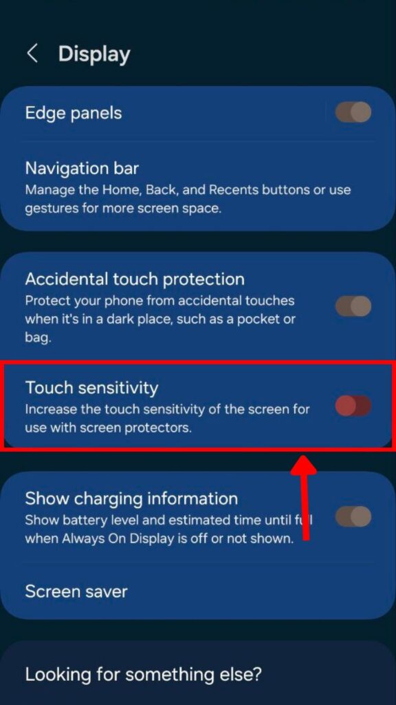 “Touch Sensitivity” Settings