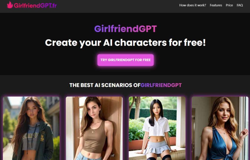GirlfriendGPT homepage