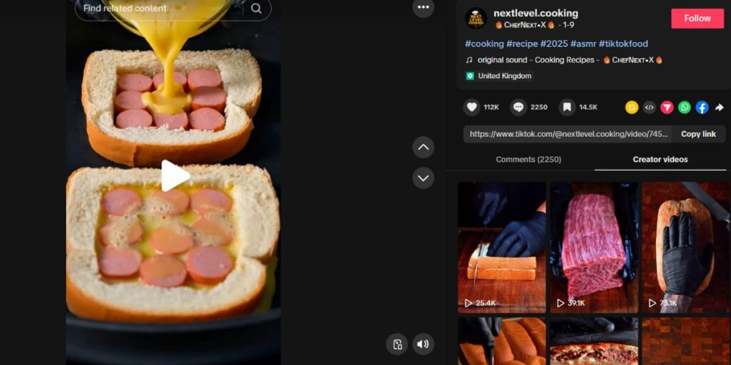 Food Hashtags on TikTok
