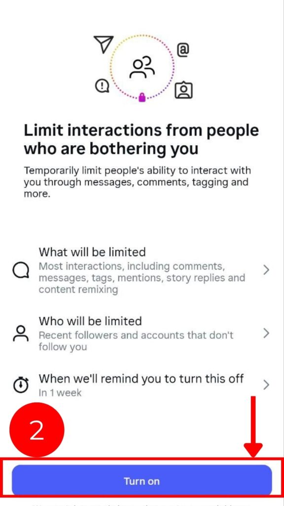 Turn on Limit Interactions
